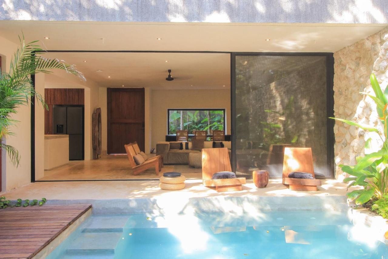 Elegant Boho Style Villa Jungle Views In Rooftop Deck & Outstanding Raw Pool In Holistika ตูลุม ภายนอก รูปภาพ
